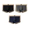 Nova Roupa Íntima Masculina Huajielong de Seda de Gelo Cor Sólida Atacado Cintura Média Tamanho Grande Masculino Boxer Respirável Pode Ser Enviado em Nome de Terceiros