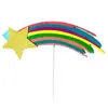 Decoração de bolo decoração grande cartão de decoração bandeira de bolo de aniversário decoração estrelas decoração pós-chuva cartão de sobremesa grande