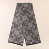 Bufanda Larga de Seda Cepillada de Moda Nueva Primavera/Verano Estilo Pareja Calentador de Cuello Bufanda Envolvente de Cuello de Alta Gama
