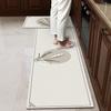 Felpudo de diatomeas de estilo chino, absorbente, antideslizante, para cocina, tamaño recortable