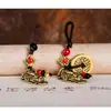 Llavero para Coche Colgantes de Dinero de Cinco Emperadores Pi Xiu Llavero de Latón Vintage de Cinco Emperadores Colgante Regalo Pequeño Venta al por Mayor