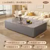 Mueble de TV tipo crema para sala de estar, adecuado para apartamentos pequeños, nuevo modelo 2025, combinación de mesa de centro y mueble de TV de alta gama de pie