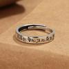 Anillo Retro Xizang Dios Amarillo de la Riqueza pareja hombres y mujeres artesanía envejecida Plata Tailandesa abierto ajustable simple para todo