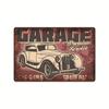 2024 Nova Garagem Americana Retro Tin Pintura Estilo Industrial Reparo Automóvel Fundo Parede Sem Moldura Decorativa Pintura Pendurada