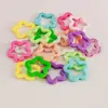 Colgante Estrella de Cinco Puntas Calada Color Sólido/Transparente Acrílico Colgante Accesorios para Joyería Hecha a Mano DIY Llavero Colgante para Bolsa