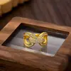 Novo Anel Exagerado Banhado a Ouro Cobre Design Simples Ajustável Zircônia Geométrico Anel para Dedo Indicador Joias de Ouro de Areia Vietnamita Atacado