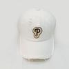 Gorra de Béisbol Lavada Suave con Bordado de Letras Negras para Primavera y Otoño, Gorra de Pico para Hombres y Mujeres al por Mayor