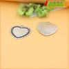 Corazón de Plata Antigua Base de Aleación Europeo y Americano Retro Forma de Corazón Accesorios de Joyería Collar Colgante Accesorios Materiales Listo para la Venta