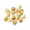 Hebilla de peso de cobre borla tapa accesorios de joyería diy redonda conector de hebilla de cuerda de cuero campana de peso material de pulsera al por mayor