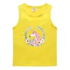 Unicornio Verano unicornio Chaleco Coreano Casual Camiseta Base Absorbente de Sudor Caramelo Camiseta sin Mangas para Niños