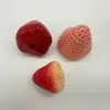 Adornos de Fresa de Resina, Fresas Estéreo Simuladas, Accesorios de Pegamento de Crema para Manualidades, Llaveros Creativos, Adornos de Caja Sorpresa de Fresa