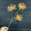 Flores de Nochevieja, Flores Artificiales Doradas, Eucalipto Dorado, Hortensia, Abanico Dorado, Hojas de Ginkgo, Cubo de la Fortuna, Arreglo Floral, Hojas, Flores de Plástico