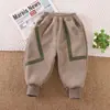 Calça de Fleece Infantil, Fleece Fino, Novo Estilo Coleção Outono Inverno 2026, Calça Longa de Outono para Bebê, Calça de Moletom Estilosa de Outono para Bebê