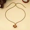 Original Año del Caballo Nuevo Estilo Chino Retro Exquisita Cadena de Suéter de Caballo Goteo de Aceite Rojo Lujo Ligero Alto Gama Collar Largo
