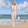 Chaleco Europeo y Americano de Comercio Transfronterizo para Mujer Primavera y Verano Playa Camisa Protección Solar Sexy Talla Grande Largo Traje de Baño para Mujer Fabricante Venta al por Mayor