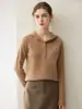 Nuevo Suéter de Cachemir para Mujer Otoño 2026 con Capucha, Estilo Minimalista Coreano, Suéter de Punto Abotonado con Puntos de Colores para Usar en Capas