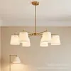 Lustre de Restaurante Estilo Americano, Luminária Preta para Quarto Principal, Modelo Novo com 6 Lâmpadas, Luminária para Sala de Estar, Estilo Simples e de Luxo Leve, Lustre para Loja de Roupas