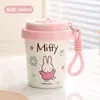 Elegante taza de café Miffy de acero inoxidable 304, una botella de agua linda y portátil para estudiantes, trabajadores de oficina y uso al aire libre