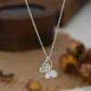 Corrente Elegante para Clavícula Banhada a Ouro Real com Zircônias Microcravejadas Design de Nicho Feminino Colar de Concha Borboleta Corrente Exquisita para Suéter