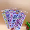 Pegatina de tarjeta goo láser creativa de dibujos animados DIY material para álbum de recortes de niña corazón de niña pasta decorativa manual de alto valor de color