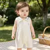Mameluco sin mangas para bebé, Ropa fina de verano para recién nacidos, Mono elegante para niños y niñas, Ropa para exteriores