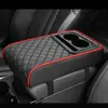 Funda de pasamanos de coche de uso general, cojín de almacenamiento multifuncional para coche, cojín elevador con portavasos, reposabrazos cómodo, interior de coche