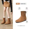 Botas de Cano Curto Augustus Lion para Mulheres que Aumentam a Altura Coleção Outono 2026 Novidades Bico Redondo Botas Martin Botas Western Cowboy Emagrecedoras