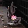 Quemador de incienso de reflujo de arena púrpura transfronterizo Quemador de sándalo mano de Buda Zen Quemador de incienso para interiores del hogar Quemador de incienso grande Adornos creativos