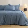 Conjunto de Roupa de Cama de Algodão de Fibra Longa 100s de Alta Qualidade com Quatro Peças Lençol Puro para Todas as Estações Lençol de Cima Capa de Edredom Lençol com Elástico Roupa de Cama Estilo 4