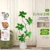 Planta Artificial Verde Grande Black Diamond Árbol de Goma Planta en Maceta de Interior para Sala de Estar Decoración de Planta de Árbol Imitación de Lujo Ligero de Gama Alta