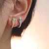 Pendientes de Serpiente con Microincrustaciones de Circonita para Mujer, Estilo Europeo y Americano, Diseño Creativo de Nicho, Aros Redondos de Nuevo Estilo, Clips para Orejas, Accesorios para Orejas
