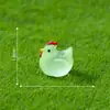 Novo produto transfronteiriço: Figurinhas de galo pequeno que brilham no escuro, acessórios adoráveis para decoração DIY de paisagismo de jardim, ornamentos de resina para paisagem em miniatura