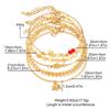 Europa y Estados Unidos pulsera de tobillo explosiva transfronteriza pulsera de tobillo de amor personalidad multicapa simple elefante mariposa pulsera de tobillo de playa adornos para el pie de mujer