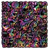 50 Pegatinas de Dinosaurios Neón Dibujos Animados Neón Coloridas Modernas Graffiti Transfronterizas Casco Guitarra Cuaderno Pegatinas