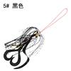 16cm/2g Streamer de Cola de Corazón Luna Silicona Seda Atado a Mano Gancho de Oro Iseni Falda de Silicona Luna