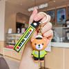 Cartoon Bear Polícia Chaveiro Boneca Bombeiro Urso Saco Carro Pendurado Boneca Máquina Pequeno Presente Atacado