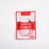 Adaptador dos en uno para auriculares y micrófono con inyección de fideos de línea de datos de audio uno-dos de 3,5 mm