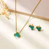 Set de Acero Inoxidable de Cuatro Hojas de 13 mm Transfronterizo, Joyería Clásica de Acero de Titanio Más Vendida, Joyería de Lujo Ligero y de Gama Alta