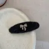 Pinza para el pelo de estilo coreano con lazo, color café, pinza BB, pasador de alta gama para flequillo, pinza lateral, accesorio para el pelo para mujer