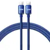 Cable de Datos de Carga Rápida Jingyao 120W Es Adecuado para Apple 15/16 Huawei Cable de Carga Tipo-C de Doble Cabezal 6A Tela Transfronterizo