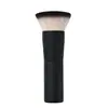 Brocha para Polvo de Cabeza Plana, Brocha para Base Portátil de Cabeza Redonda, Brocha Negra Gruesa para Fijar Polvo Impermeable de Cabeza Redonda, Brocha Portátil para Fijar