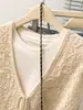Chaleco Jacket de Ganchillo Hueco con Cuentas y Cuello en V para Mujer, Nuevo Estilo Verano 2026, Chaleco Suelto Bohemio en Capas