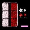 Transmisión en Vivo Transfronteriza Macarrón Tridimensional Resina Flor de Cinco Pétalos Mixta Amazon Mayorista Cambia de Color Manicura Bolitas de Acero Pequeñas Mayorista