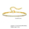 Pulsera de Acero Inoxidable con Circonita para Damas Europeas y Americanas Ancho 2/3/5 mm Color Oro 18K Accesorios de Joyería de Mano Venta al por Mayor