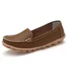 Zapatos de Comercio Exterior para Mujer 2026 Primavera Talla Grande Piel Genuina Zapatos de Mujer Punta Redonda Planos Casuales Mocasines Antideslizantes para Mujer Caña Baja