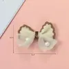 Novo Estilo Coreano Doce Infantil Café Claro Renda Pérola Borboleta Coração de Menina Acessórios de Cabelo Roupas Bolsas Acessórios Atacado
