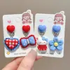 Brincos de Clipe para Crianças Sem Furos, Pulseiras e Colares para Meninas, Brincos para Bebês e Menininhas, Joias Amigas da Orelha com Desenhos