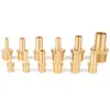 Conector de púas de cobre macizo para mangueras de agua y gas, gas de carbón y natural, accesorio de púas de conexión rápida, codo con rosca externa NPT 1/4