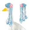 Peluca para mascotas, peluca de ganso, peluca de ganso para porche, sombrero grande de ganso, disfraz con pelo afro y trenzas largas [hecho a medida]