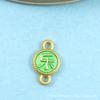 Aleación dorada paz alegría buena suerte estrella de la suerte alta fortuna pequeño goteo DIY pulsera collar colgante accesorios